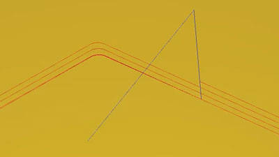 Ramping move on toolpath