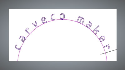Creating text on a curved surface