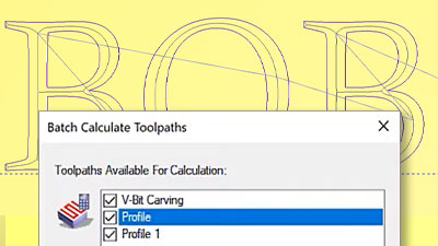 Batch calculating toolpaths in Carveco