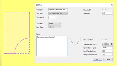 Adding a custom form tool to the database