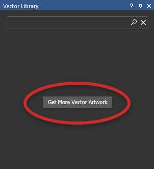 Get more vector artwork button in Carveco